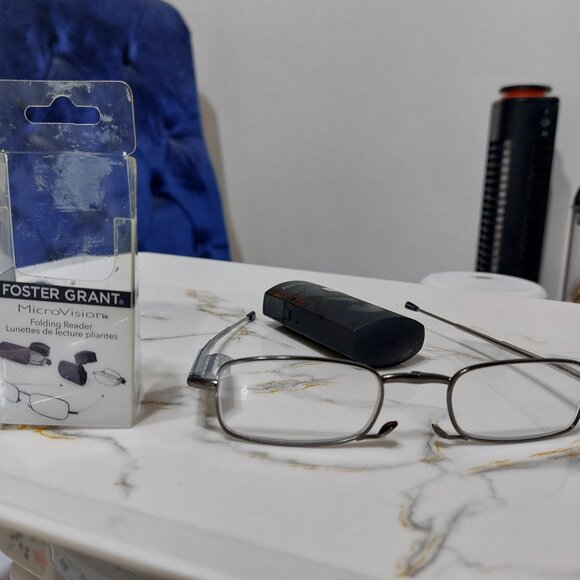 Foster Grant MicroVision Compact Reading Glasses FOLDING INTO MINI  1.25 Power - Picture 14 of 16